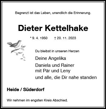 Erinnerungsbild für Dieter Kettelhake