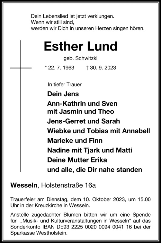 Erinnerungsbild für Esther Lund