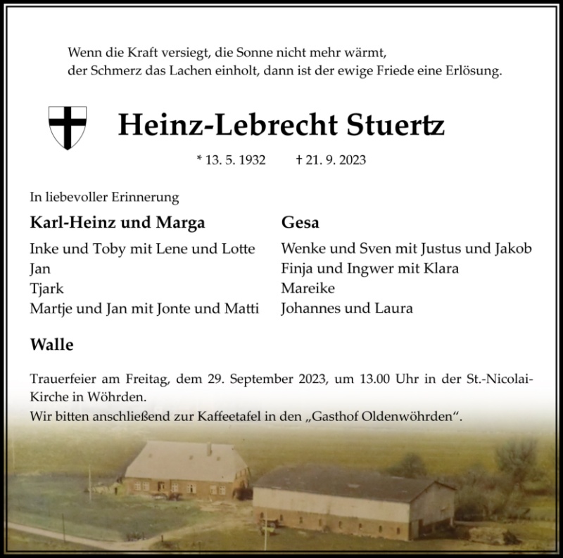 Erinnerungsbild für Heinz-Lebrecht Stuertz