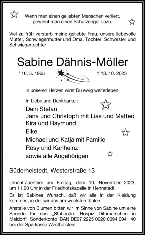 Erinnerungsbild für Sabine Dähnis-Möller