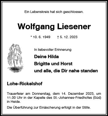 Erinnerungsbild für Wolfgang Liesener
